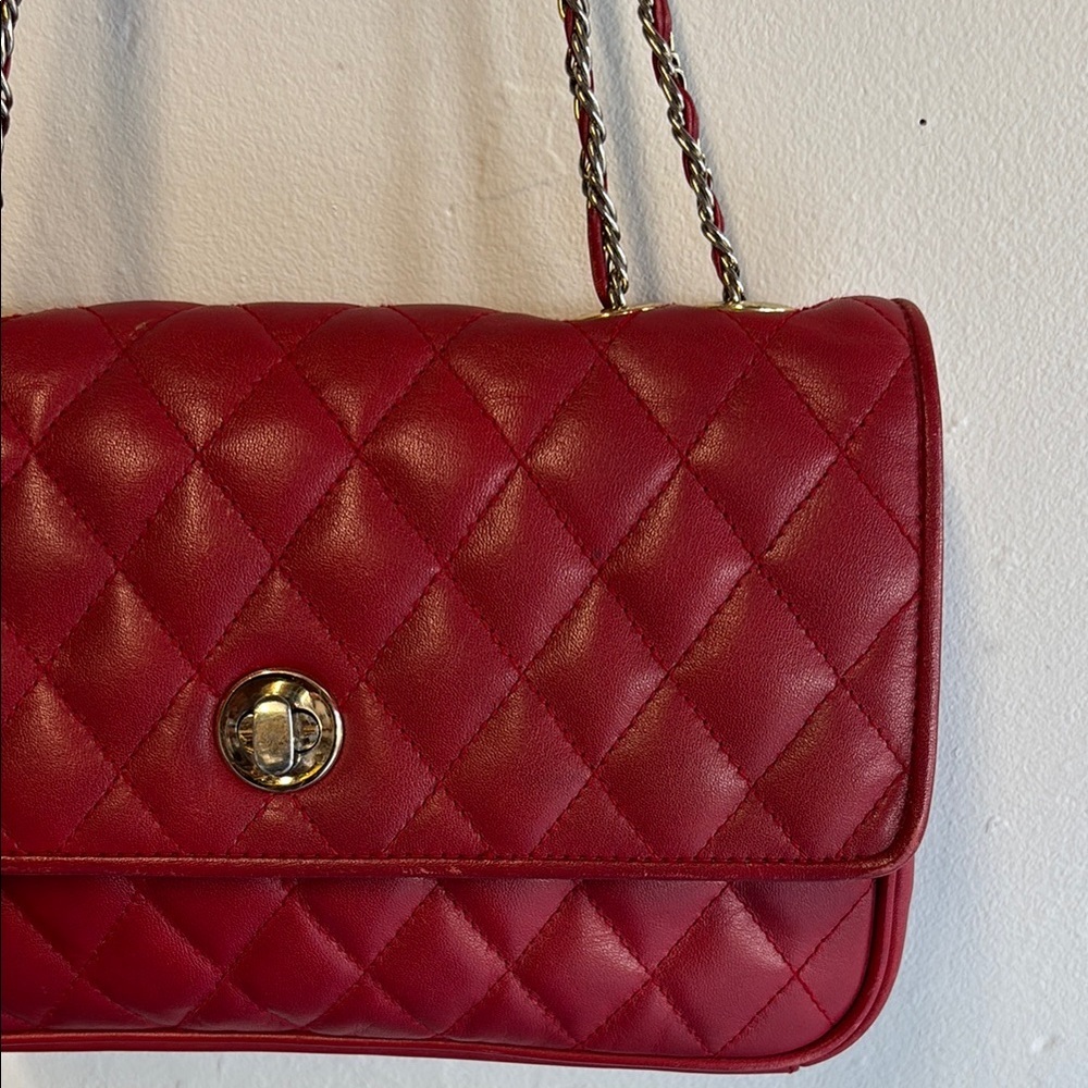 Giani Bernini Red Quilted Shoulder Bag